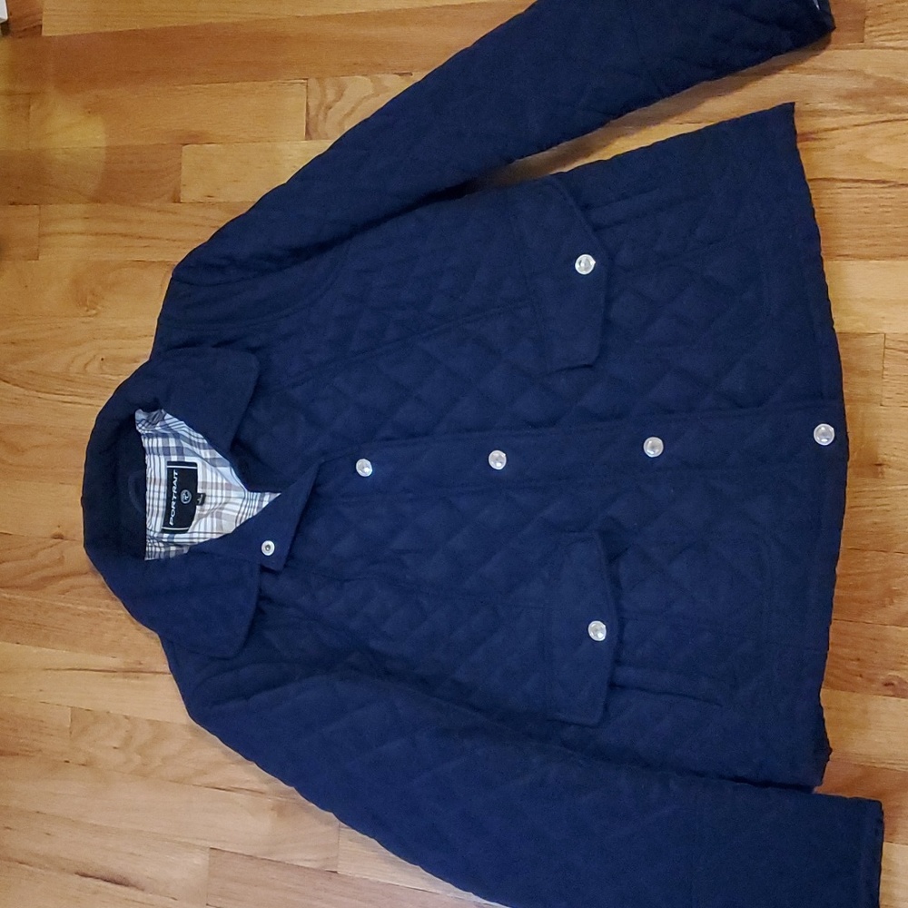 PORTRAIT Quilted Navy Coat/Jacket